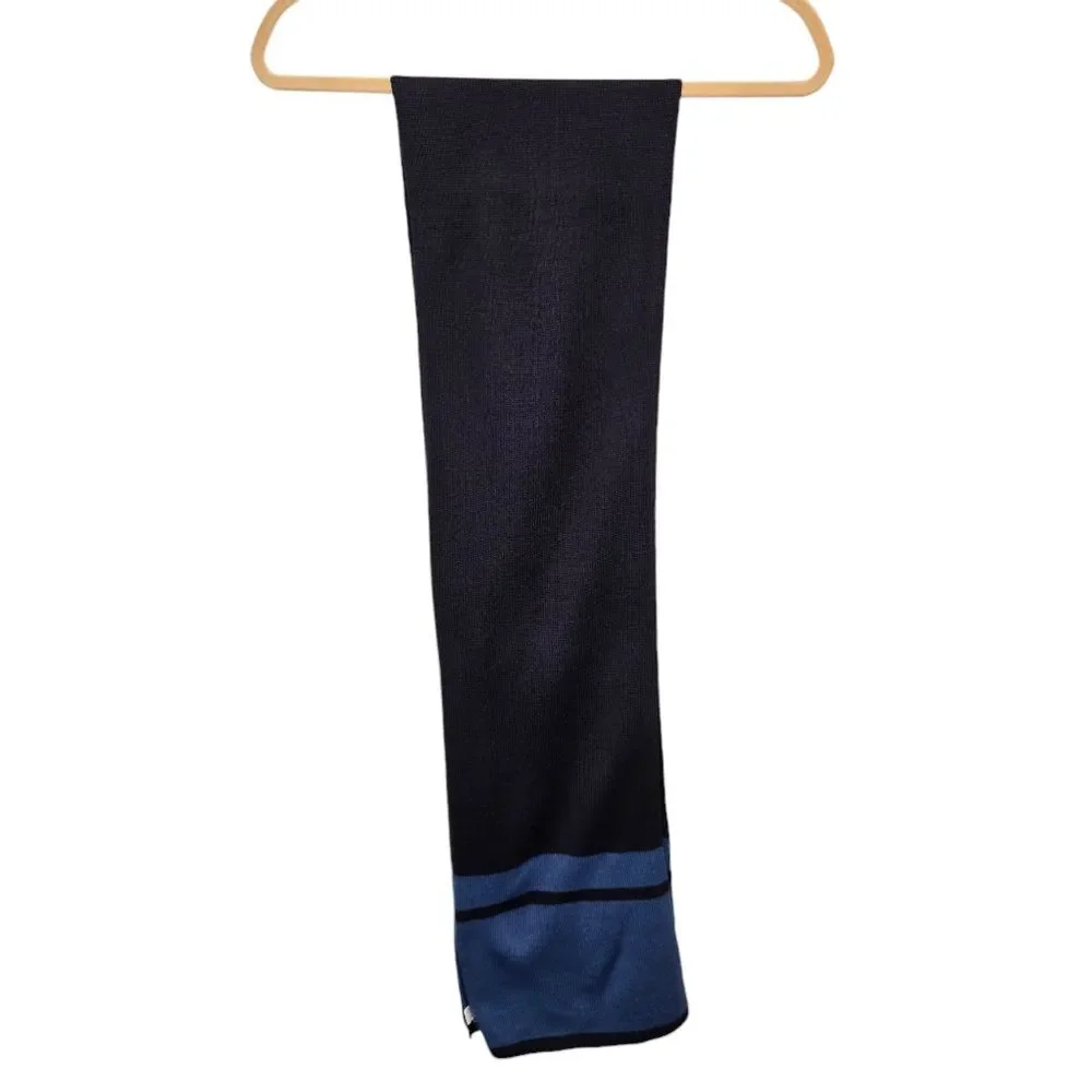 GAP Men's Navy Blue Striped Winter Scarf